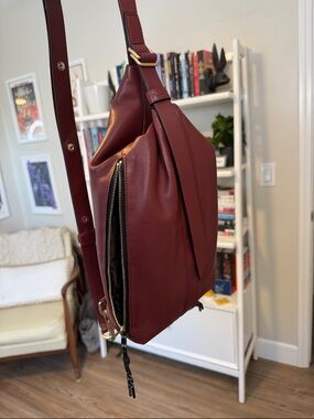 rag & bone Burgundy Leather Crossbody Bag